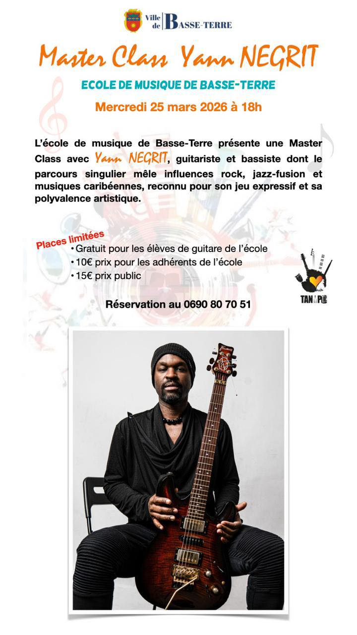 Mercredi 25 mars 2026 master class avec Yann NEGRIT